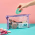 10 Pack Clear Cosmetic Bags with Zipper for Makeup, Travel Size Toiletries (5 Colors, 9.6 x 2 x 5.5 In)...