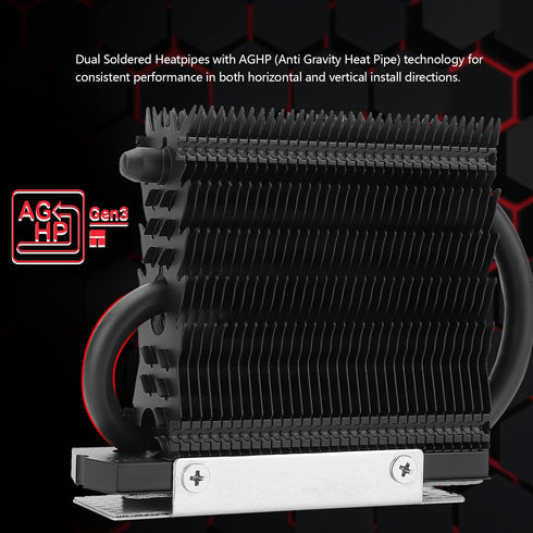 Thermalright HR-09 2280 PRO Black 2280 SSD heatsink, Double-Sided Heat Sink, with Thermal Silicone Pad for 2280 SSD PC and Computer,Desktop High P...