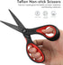 LIVINGO 8" Premium Scissors for Office, Multipurpose Titanium Non-Stick Craft Scissors for DIY, Sharp Stainless Steel Blades Comfort Grip, 3 Pack...