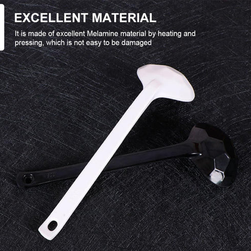 Hemoton Soup Ladle 5pcs Melamine Ramen Spoons Soup Eating Spoons Long Handle Soup Ladles Asian Soup Spoon for Asian Soup Cooking Gravy Ladle...