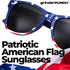 grinderPUNCH 2 Pair Combo Patriotic American US Flag Sunglasses Bulk USA...