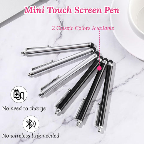 Stylus Pens for Touchscreens,6 Pack High Precision Replaceable Thin Tip Stylus Rubber Stylus Pen for Smartphone and Tablets All Universal Touchscr...