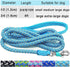 Rope Dog Leash - 2/3/4/6/10 Foot Reflective Dog Leash- Strong Nylon Braided Heavy Duty Dog Training Leash for Large and Medium Small Dogs Walking ...
