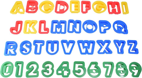 R&M International Alphabet and Number 1.5" Cookie Cutters, 36-Piece Bucket...