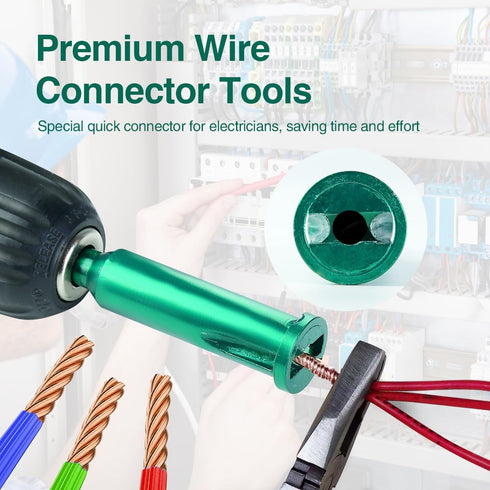 2pcs Wire Twister Tool for Drill, Wire Twisting Stripping Tools, 6mm Hex Shank Cable Twister Tool for Quick Stripping and Wrapping of Wire...