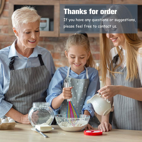 Silicone Whisk,Professional Whisks For Cooking Non Scratch,Stainless Steel & Silicone Wisk,Plastic Rubber Whisk Tool For Nonstick Cookware,Silicon...
