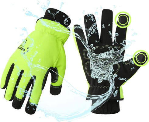 DULFINE 100% Waterproof Winter Work Gloves For Men, High Dexterity Touch Screen For Multipurpose,Excellent Grip (Large)...