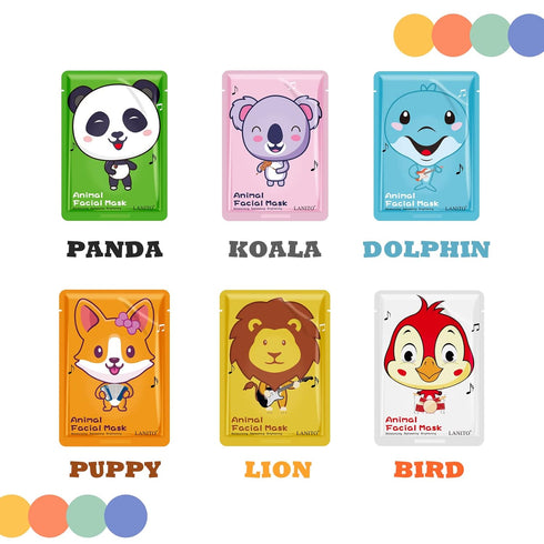 Animal Spa Masks | Character Sheet Masks | Kids Facial Mask |Spa Day Party | Girls Night | Spa Night | Birthday Party | Holiday Gifts | Party Gift...