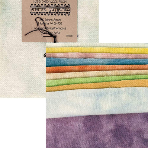 Primitive Gatherings - Pastel Hand Dyed Wool PRI-6015 - Charm Pack...