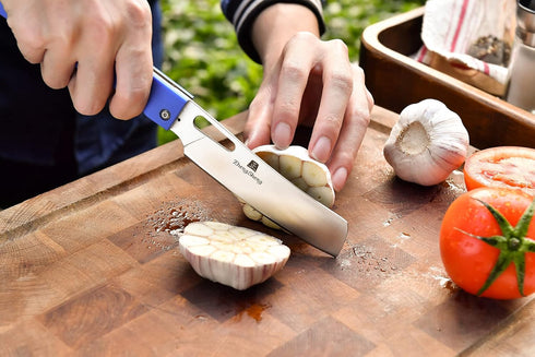 Folding Chef Knife 4.8" Sharp 440A Stainless Steel Blade G10 Handle Pocket Foldable Kitchen Knife Utility Knife for Outdoor Camping Cooking...