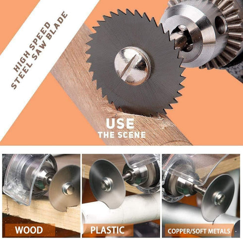 Cutting Wheels for Rotary Tool, Diamond Metal Wood Cutting Wheels and Drill Cutting Disc with 1/8" Shank and Resin Cutting Off Wheels with Mandrel...
