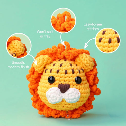 Crochet Yarn with Cotton Yarn for Crocheting - Crochet Knitting Yarn for Beginners with Easy-to-See Stitches - Yarn for Crocheting - Parfait Chunk...