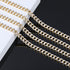 KUYUNHOO 9.8 Feet White Oil Drip Cuban Chain Link Gold Plated Aluminum Chains for Jewelry Making Enamel Jewelry Chains on Bulk with Jewelry Clasps...