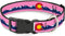 Buckle-Down Pet Collar, Dog Collar Plastic Buckle, Colorado Flag Icon Mountain Skyline Pink Blue White, 15 to 24 Inches 1.0 Inch Wide...