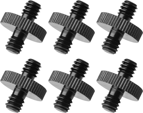 1/4" Male to 1/4" Male Threaded Tripod Screw Adapter Double Head Stud Standard Mounting Thread Converter for Camera Cage Mount Light Stand Monopo ...