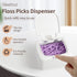 Dental Floss Picks Dispenser with Press Flip Top Cover - Quick Refill, Odor-Free Floss Holder for Home Use, Compact Storage Case...