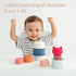Stacking Cups Toy for Baby Age 6 Months+, Educational Silicone Stacking Toy for Toddler, Colorful Learning & Bath Toy, Soft Teething Toy, Easter B...