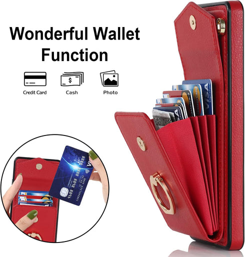 Asuwish Phone Case for Samsung Galaxy A71 5G Wallet Cover with Tempered Glass Screen Protector and RFID Blocking Ring Stand Credit Card Holder Lea...