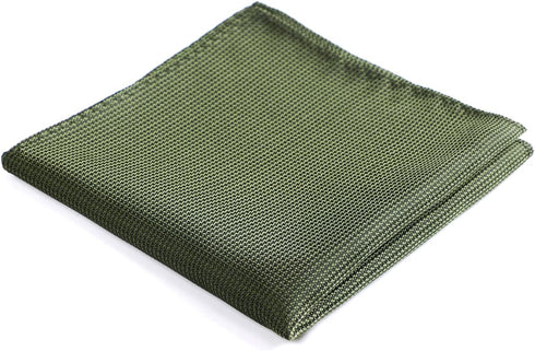 Mens Solid Pocket Square (Olive Green)...