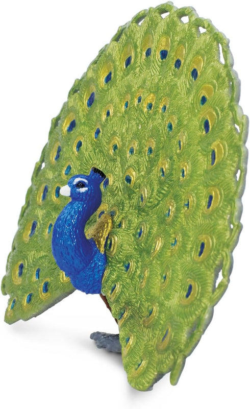 Safari Ltd. Peacock Figurine - Detailed 4" Plastic Model Figure - Fun Educational Play Toy for Boys, Girls & Kids Ages 3+...