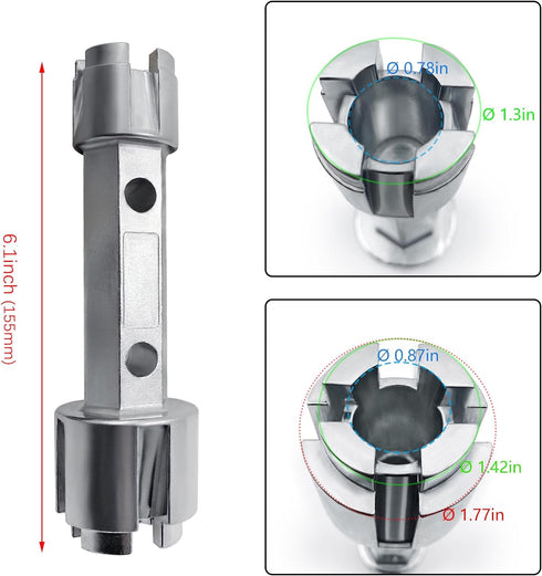 Tub Drain Remover Wrench, Heavy Duty Drain Wrench Aluminum Alloy Wrench for Install and Remove Most Bath and Shower Drains...