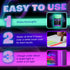 neon nights 2-IN-1 Glow In The Dark Acrylic Paint Set Glows in the Dark & under UV Blacklight - Set of 8 Self-Luminous Neon Paints for Halloween -...