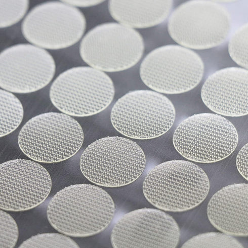 1248 Pcs (624 Pairs) Thin Clear Dots with Adhesive Hook and Loop Nylon Transparent Sticky Back Glue Tapes 0.59 Inch Diameter Fastener for School C...