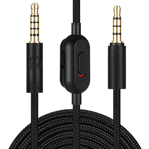 Replacement Audio Cable for G433 Headphones,Aux Cord Braided Wire with Volume Control &Mic Mute Compatible with Logitech G Pro X G Pro G233 Gaming...