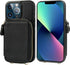 Bocasal RFID Blocking Wallet Case for iPhone 13 Pro Max, Adjustable Crossbody Zipper Purse Case Card Holder with Kickstand Detachable Wrist Strap,...