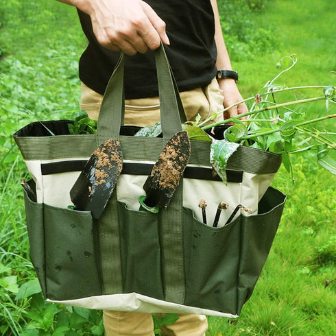 Gardening Tote Bag Garden Tool Bag with 9 Pockets Garden Tote Organizer Bag Gardening Tool Kit Holder Oxford Bag Gardening Tools Storage Organizer...