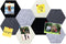 8Pcs Hexagon Felt Cork Board Tiles, Self Adhesive DIY Bulletin Board Pin Board for Office School Home Wall Decor Stickers Memos Photos Display (Gr...