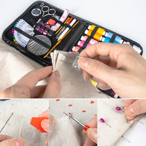 GOANDO Sewing Kit for Adults Emergency Repair and Travel Kits Filled Sewing Needle and Thread Kit Scissors Thimble and Clips Etc for Family Everyd...
