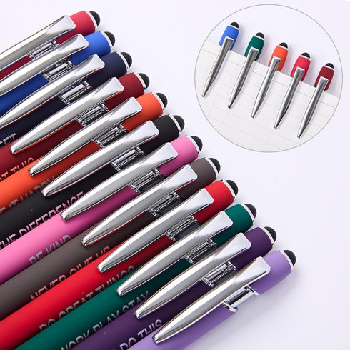 Funny Pens, 12 Pcs Pens Fine Point Smooth Writing Pens, Sarcastic Ballpoint Pens with Screens Touch Stylus Tips, Black Ink 1.0 Mm Snarky Pens, Gif...