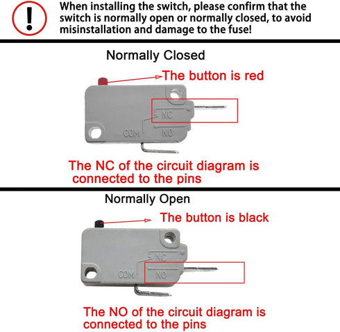 KW3A Microwave Oven Door Switch 16A 125/250V Door Interloc (2 Normally Open and 1 Normally Closes)...