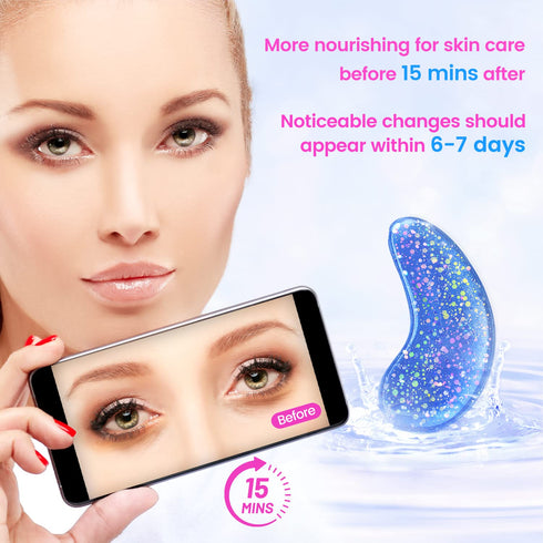 Under Eye Gels (24 Pairs) - Under Eye Mask for Wrinkles, Puffy Eyes, Dark Circles, Eye Bags, Natural Collagen Eye Gels Pads, Under Eye Mask Patche...