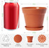 6 Pack Plastic Plant Pots with Drainage Holes and Tray, 4 inch Thickened Indoor Planters Seedlings Nursery Pots for Flowers, African Violet, Succu...