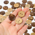 100pcs Natural Coconut Shell Buttons Sewing Buttons 2 Hole Big Buttons, 3/4 Inch Brown Wooden Buttons for Crafts Sewing, Shirt, Clothing Replaceme...