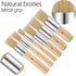 6 Pieces Wooden Stencil Brushes Pure Natural Bristle Template Paint Brushes Painting Bristle Brushes for Acrylic Oil Watercolor Art Painting Stenc...