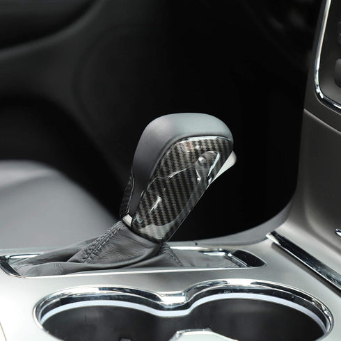 Carbon Fiber Gear Shift Knob Cover Stick Shifter Cap Cover for Jeep Grand Cherokee 2017-2021 (Carbon Fiber)...