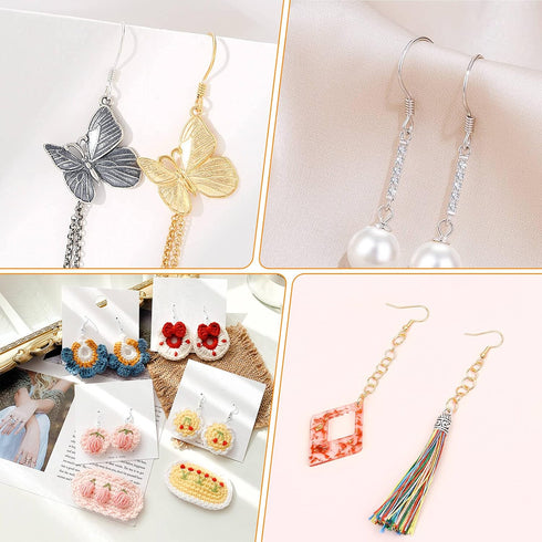 Hypoallergenic Earring Making Kit, modacraft 2000Pcs Earring Making Supplies Kit with Hypoallergenic Hooks, Earring Findings, Backs, Pins Jump Rin...