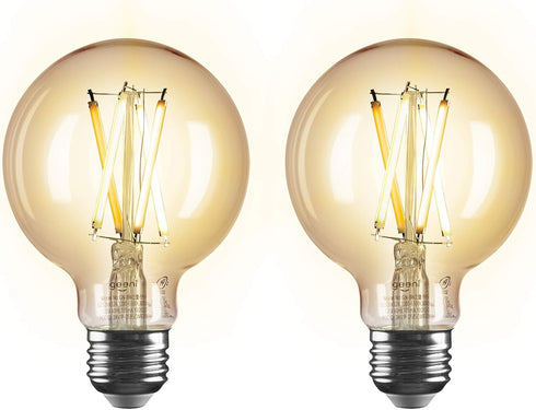 Geeni Smart Light Bulb - Alexa and Google Home Compatible, Amber LED Programmable and Dimmable Wifi Light Bulb, App Controlled (G25-2 Pack)...