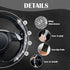 CAR PASS Bling Diamond Segmented Steering Wheel Cover with Crystal Rhinestones, 2PCS Wheel Protector Non-Slip Cute Car Accessories Universal Fit D...