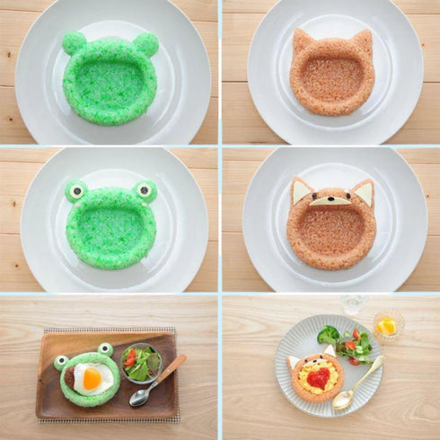 Animal Rice Mold Set – Cute animals Shapes, DIY Bento Lunch Decoration Tool, Easy Rice Shaper, Japanese Kitchen Accessory, Fun Food Cutter Include...