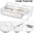 Glacier Pencil Case,Large Capacity Plastic Pencil Case Organizer Translucent Multi Functional Automatic Push Buttons Pencil Box Sketching Storage ...