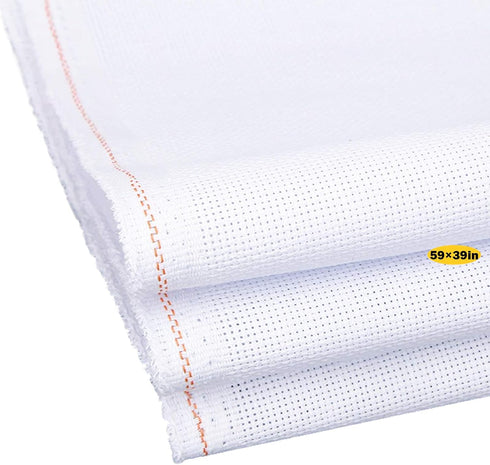 59 by 39-Inch Cross Stitch Fabric, 14 Count Big Size Classic Reserve Aida Cloth,White...
