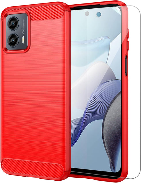 for Moto G 5G 2023 case, Moto G 5G Phone case 2023 with HD Screen Protector, Fashion Shock-Absorption Flexible TPU Bumper Soft Rubber Protective P...