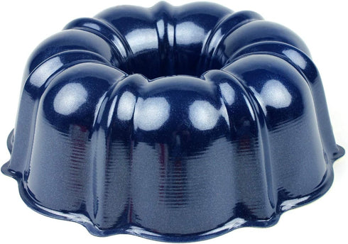 Nordicware 6-Cup Navy Blue Formed Bundt Pan, Lightweight...