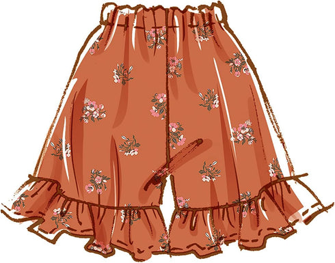 McCall's Misses' Elastic Waist Shorts Sewing Pattern Kit, Code M8221, Sizes L-XL-2XL, Multicolor...
