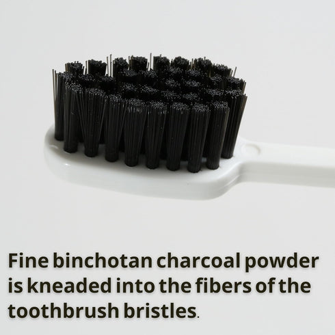 Earthink Japanese Binchotan Charcoal Fine Powder Infused Toothbrushes Variety Pack, Assorted Colors 8 Pack Made in Japan...