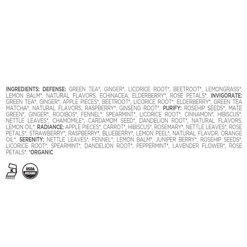 Tea Forte Wellbeing Organic Wellness Tea, Petite Presentation Box Tea Gift Set Sampler, 10 Count, 2 of Each Variety Individually Wrapped Handcraft...